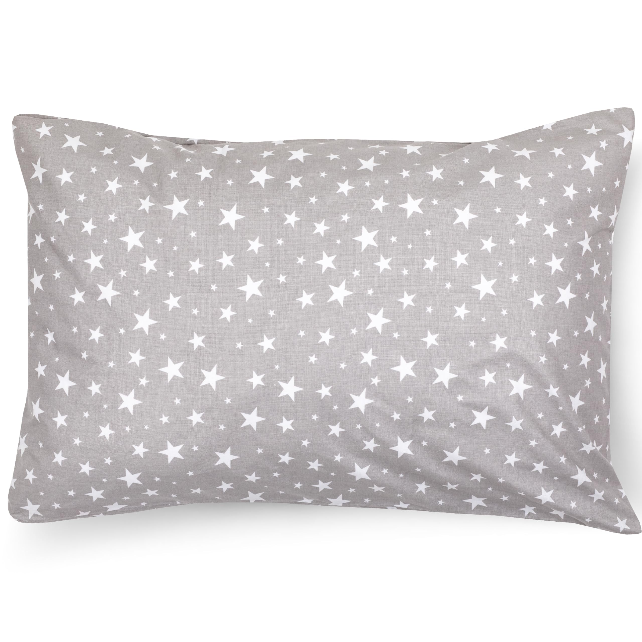 PinkZebra Kopfkissenbezug Kinder, Kissenbezug 40 x 40 cm aus 100% Baumwolle, Kissenhülle Jungen & Mädchen, Öko-tex Standard 100, Kinderbezüge mit Reißverschluss, Sternenhimmel