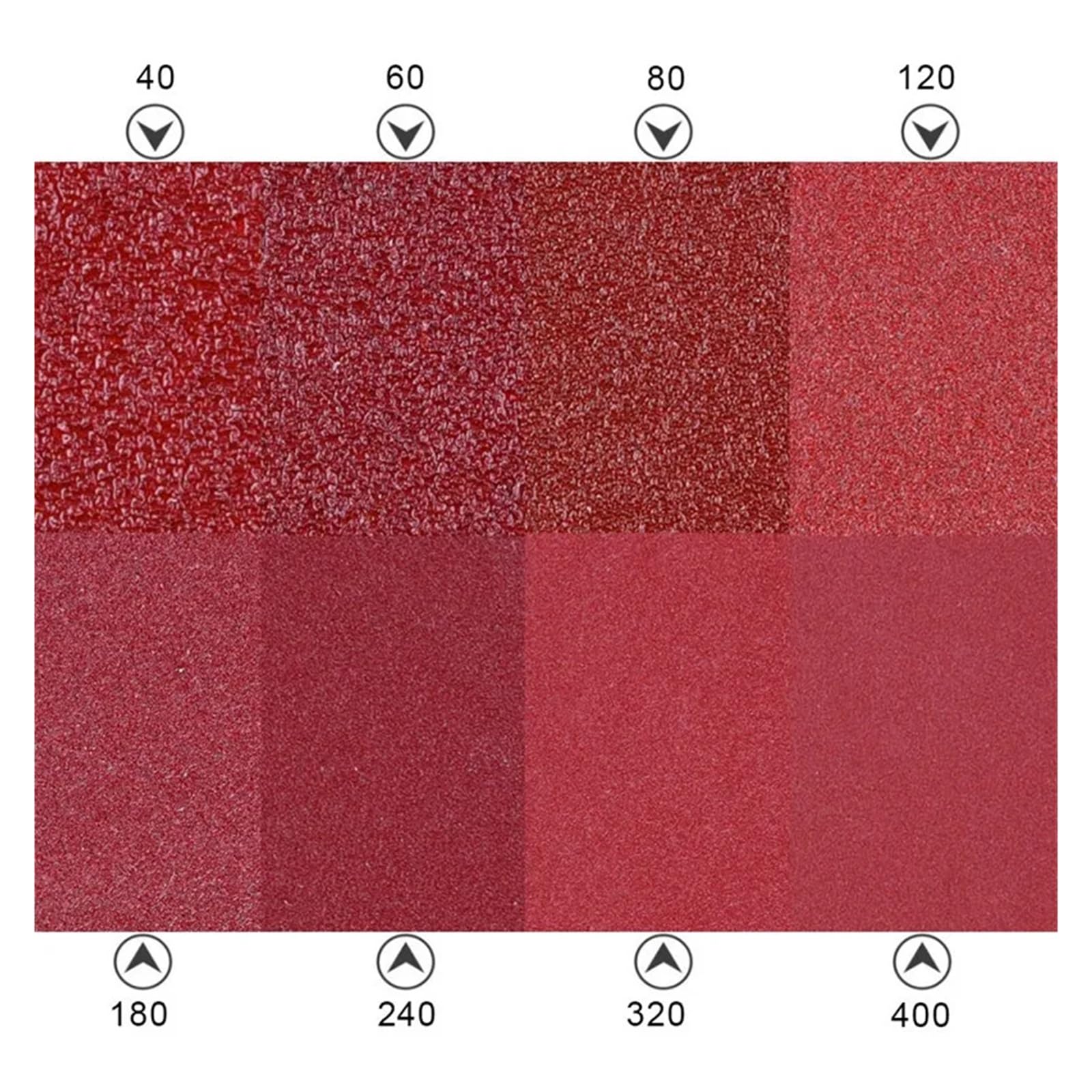 GYQAZSS 10PCS Sanding Sheets 90 * 90mm 6 Hole 60-400Grit Triangle Sandpaper Aluminum Oxide Hook & Loop Abrasive Sanding Disc for Wood Sanding