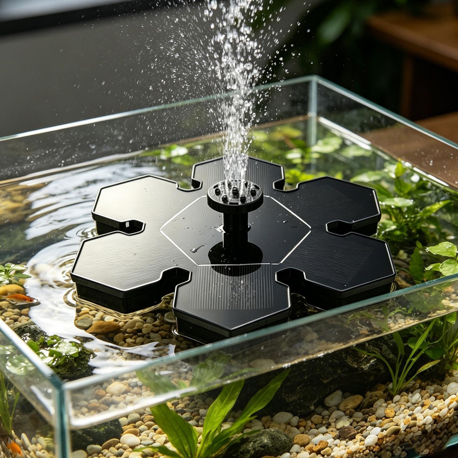 Fuente Solar Bomba Rociadora Flotante Portátil Ajustable
