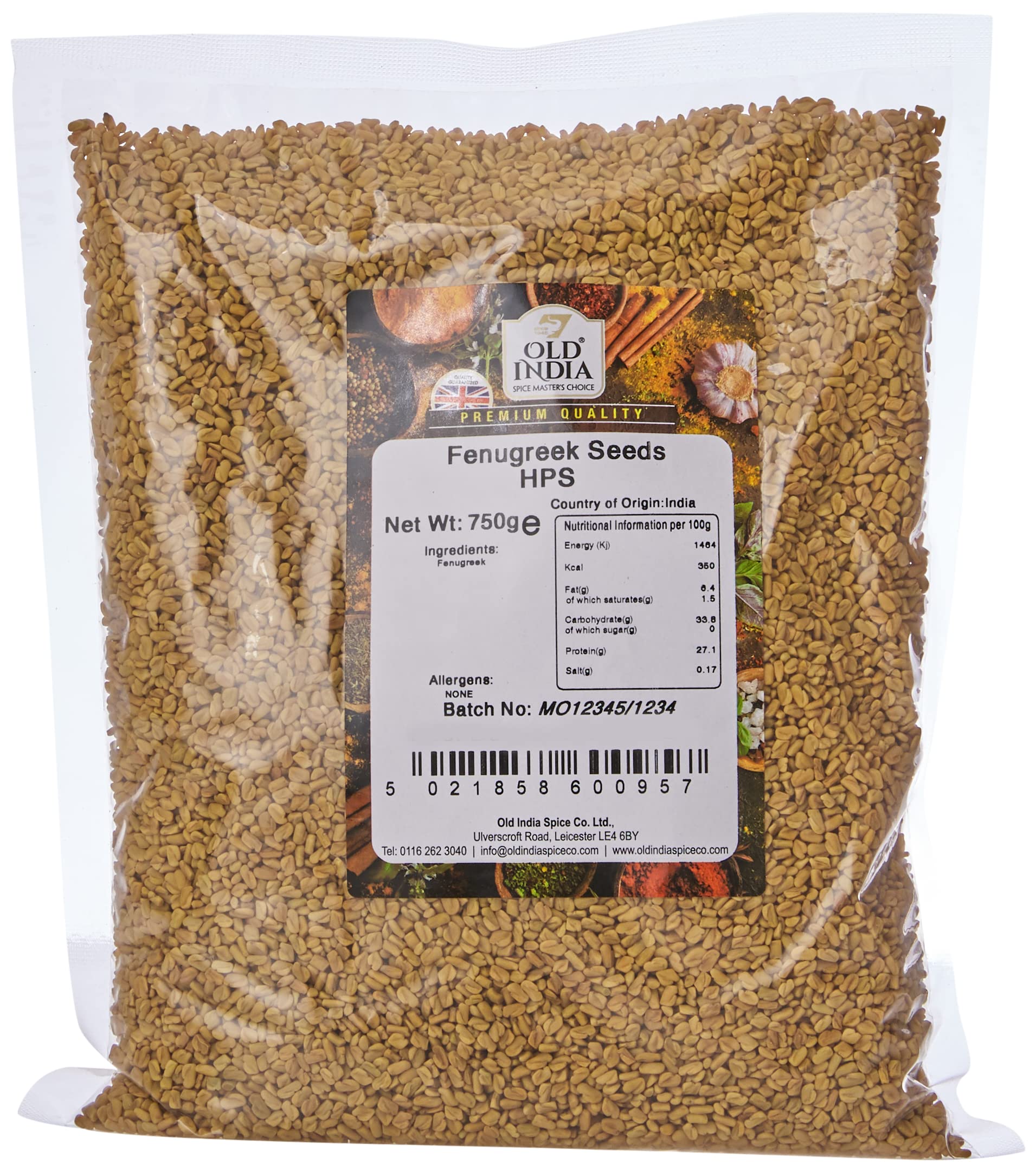 Old India Fenugreek Seeds HPS 750g