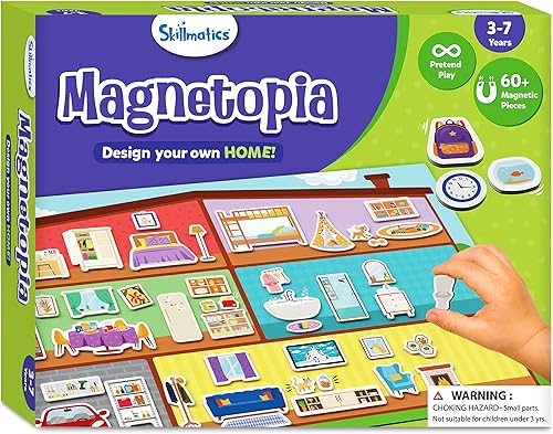 Miniatura 8 de Skillmatics Magnetopia - Diseña tu casa, juego interactivo con más de 60 piezas magnéticas, regalos para edades de 3 a 7 años