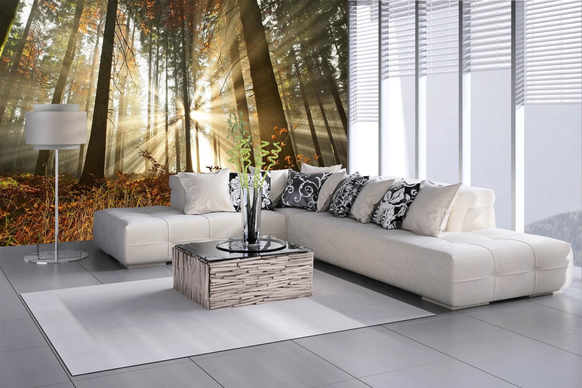 DIMEX LINE Non-Woven Photo Wallpaper Morning Forest 375 x 250 cm - Non-Woven Wallpaper, wall Mural, wall Pictures - Wallpaper for Living Room, Bedroom, Office, Kitchen