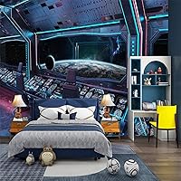 Vista 9 de FLFK Murales de pared 3D para despegar y pegar, calaveras góticas oscuras 141.7" x 98.4" - Papel tapiz autoadhesivo tipo póster, pintura, pegatina