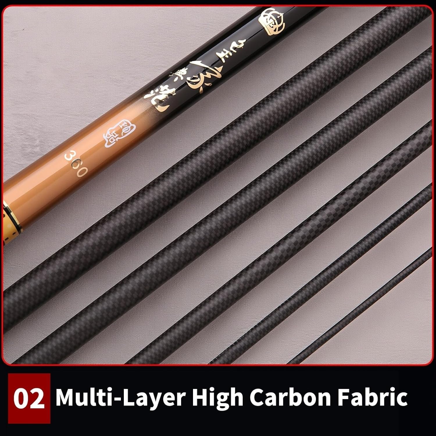 Canna da Pesca telescopica in Fibra di Carbonio Ultraleggera ed Extra-Rigida, canne da Pesca manuali da 2,7 m a 7,2 m fiumi, Laghi, bacini Artificiali, torrenti(4.5m)