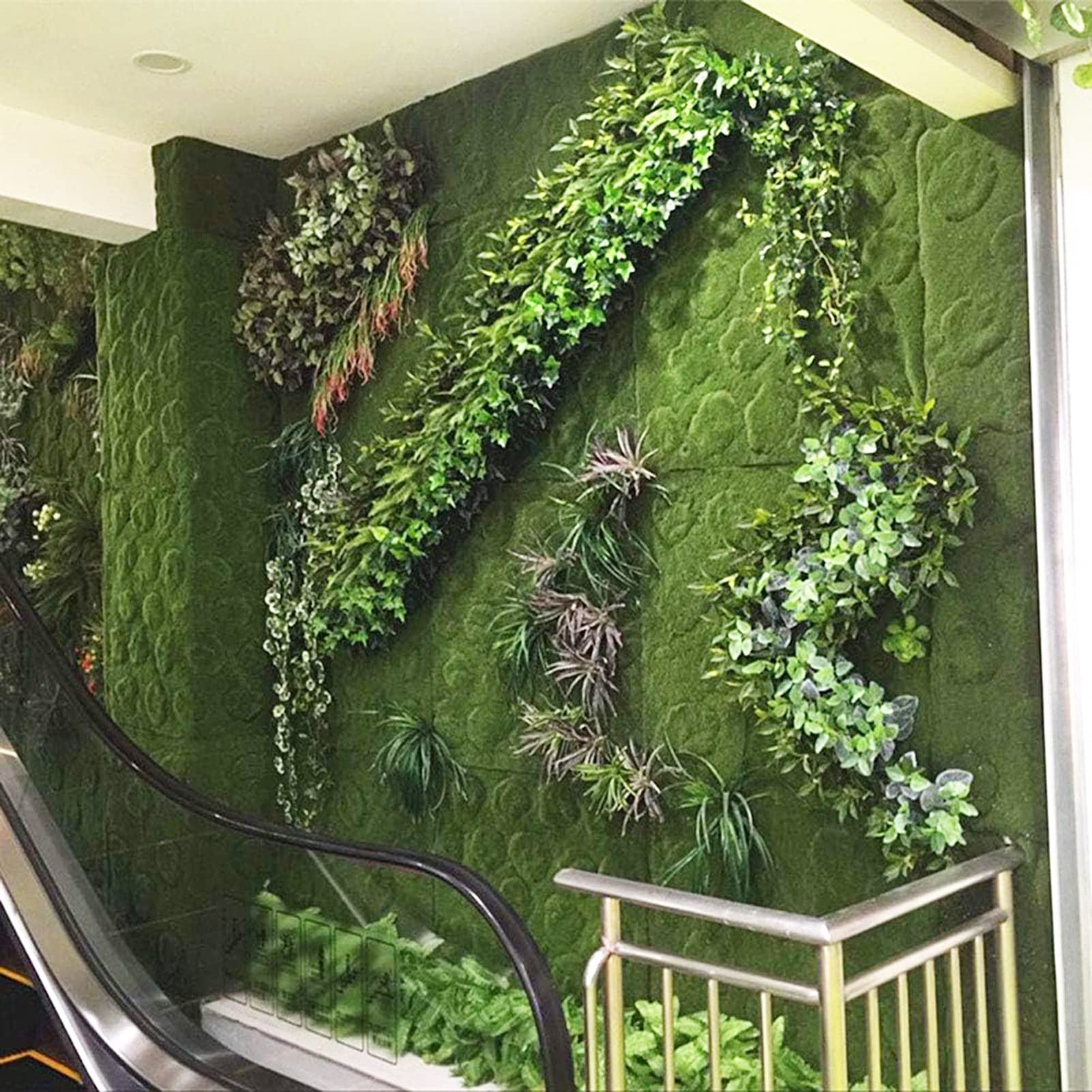 Moos DIY Kunstrasen Mikrolandschaft Kunststrohmatte Künstliche Moosmatte Gartenschaufenster für Festliche Hochzeiten Dekorieren (Color : G, Size : 100x100cm)