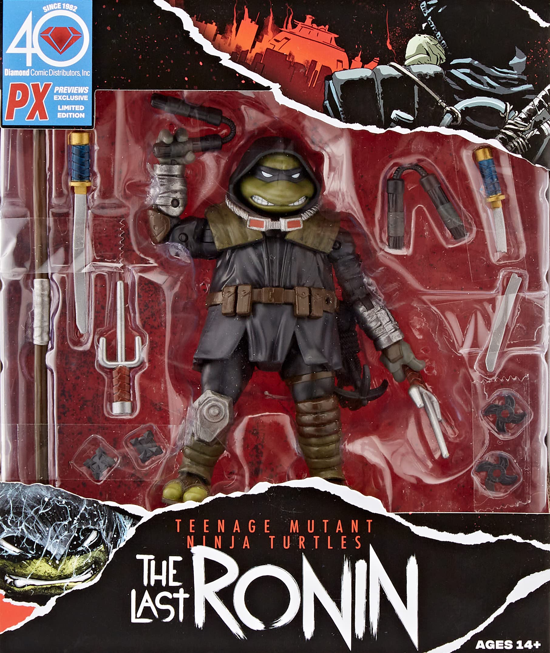 BANDAI - Multipack Ninja Turtles and Stranger Things - Leo vs Eleven Multicolor P81191, Multicoloured, 15 centímetros