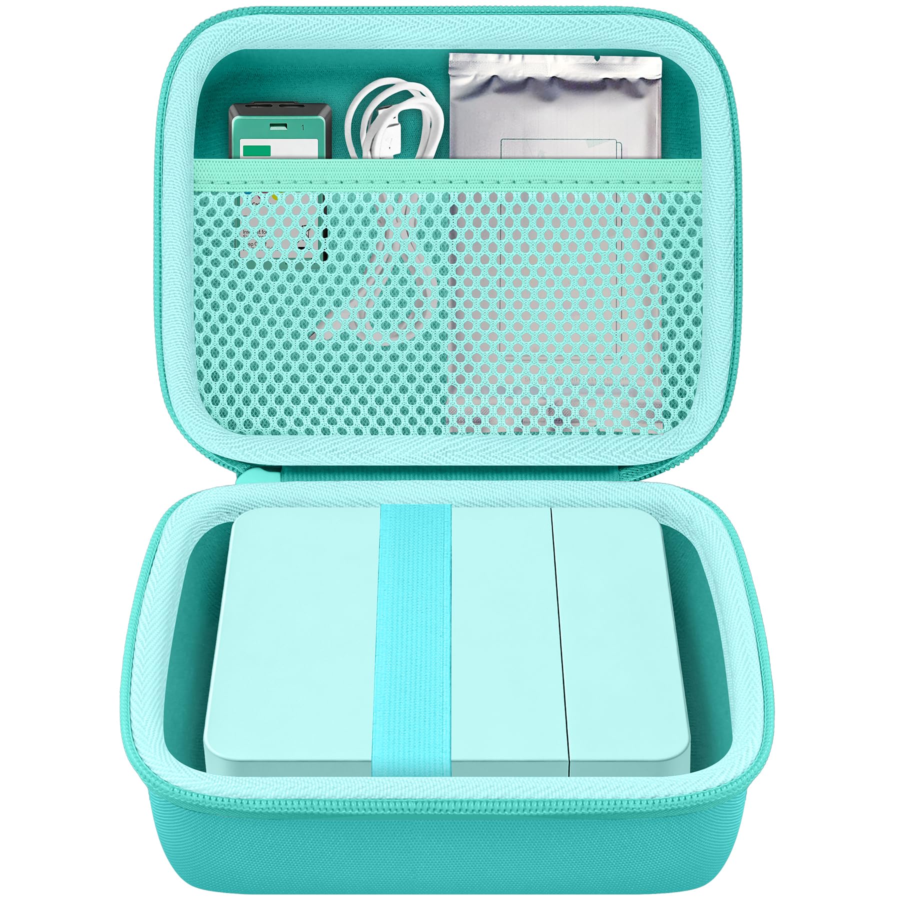 Khanka Custodia per mini stampante Nelko PP01 - Verde menta + Rosa