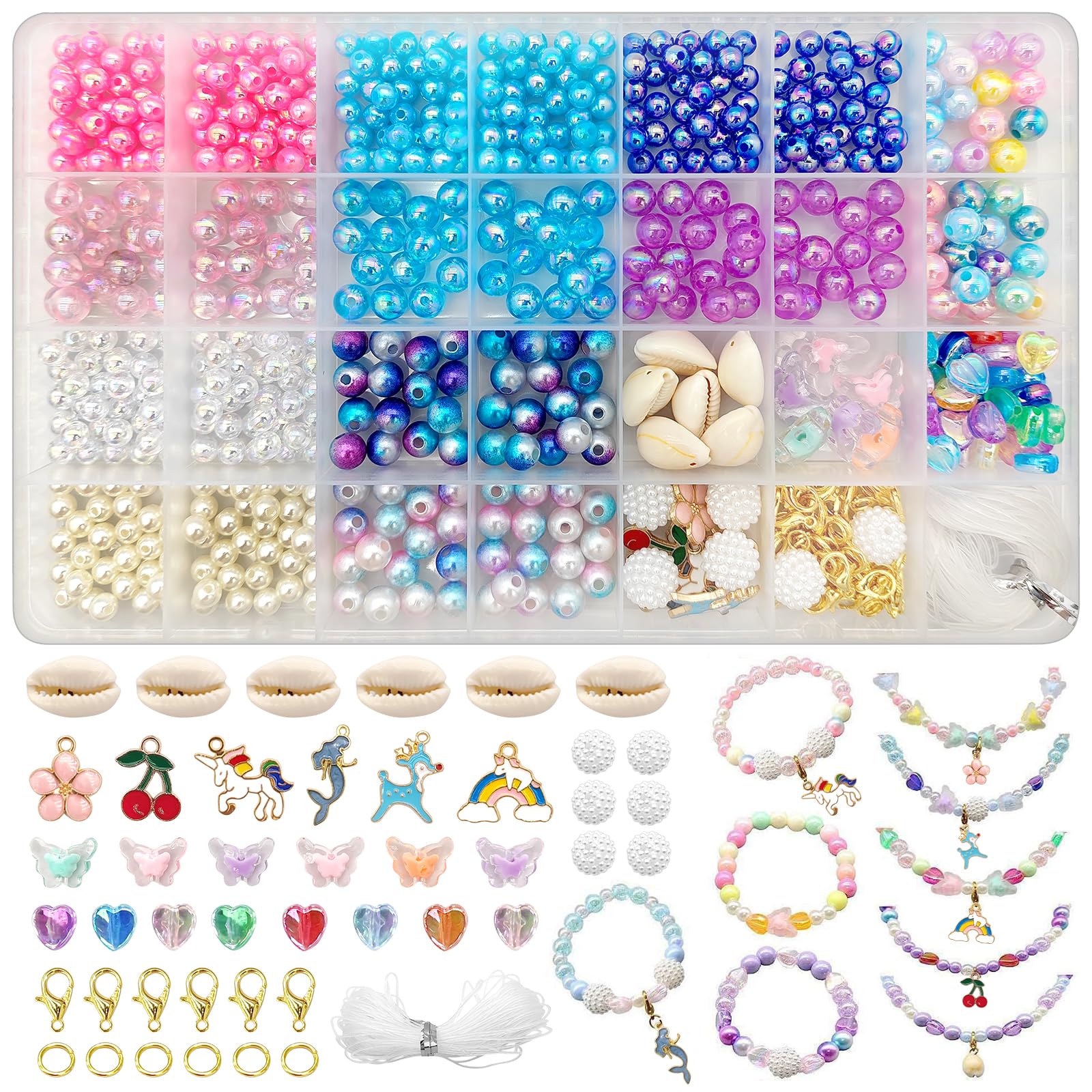GORGECRAFT 500 stuks naaikralen, twee gaten voor het naaien van kralen en strass-steentjes met gouden klauw, platte achterkant, halfronde parels, kledingaccessoires voor knutselkleding (5,5 mm