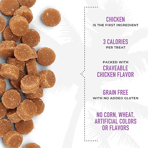 Miniatura 4 de Tiki - Golosinas suaves y masticables para gatos, sabor a pollo, 3 calorías por golosina sin granos y sin gluten añadido, bolsa de 10 onzas (paquete