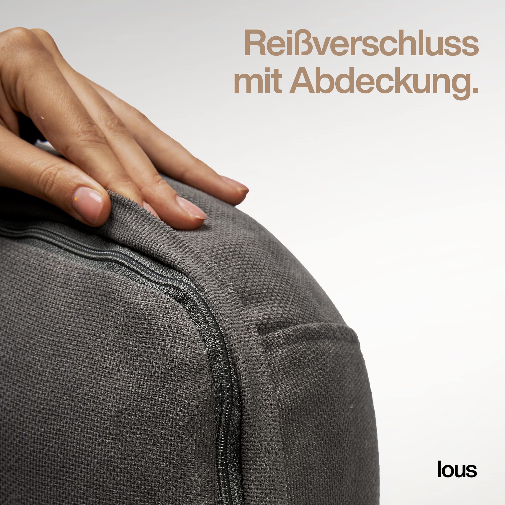 Lous Sofaschutz Hund – Hundedecke Sofa Hundebett Couch – Handgefertigte Hundematte mit Rand – Waschbar bis 90 Grad und besonders kuschlig – Größe: L ca. 90x90x13cm (Schwarz)