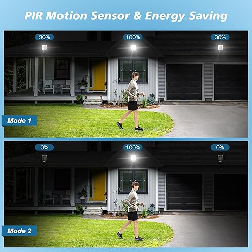 Miniatura 6 de Luces solares impermeables para exteriores, luces solares de 320 para exteriores IP66, 6500K del atardecer al amanecer, sensor de movimiento con