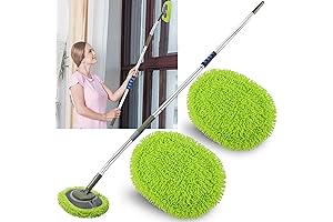 Rotable adjustable cleaning mop with long handle