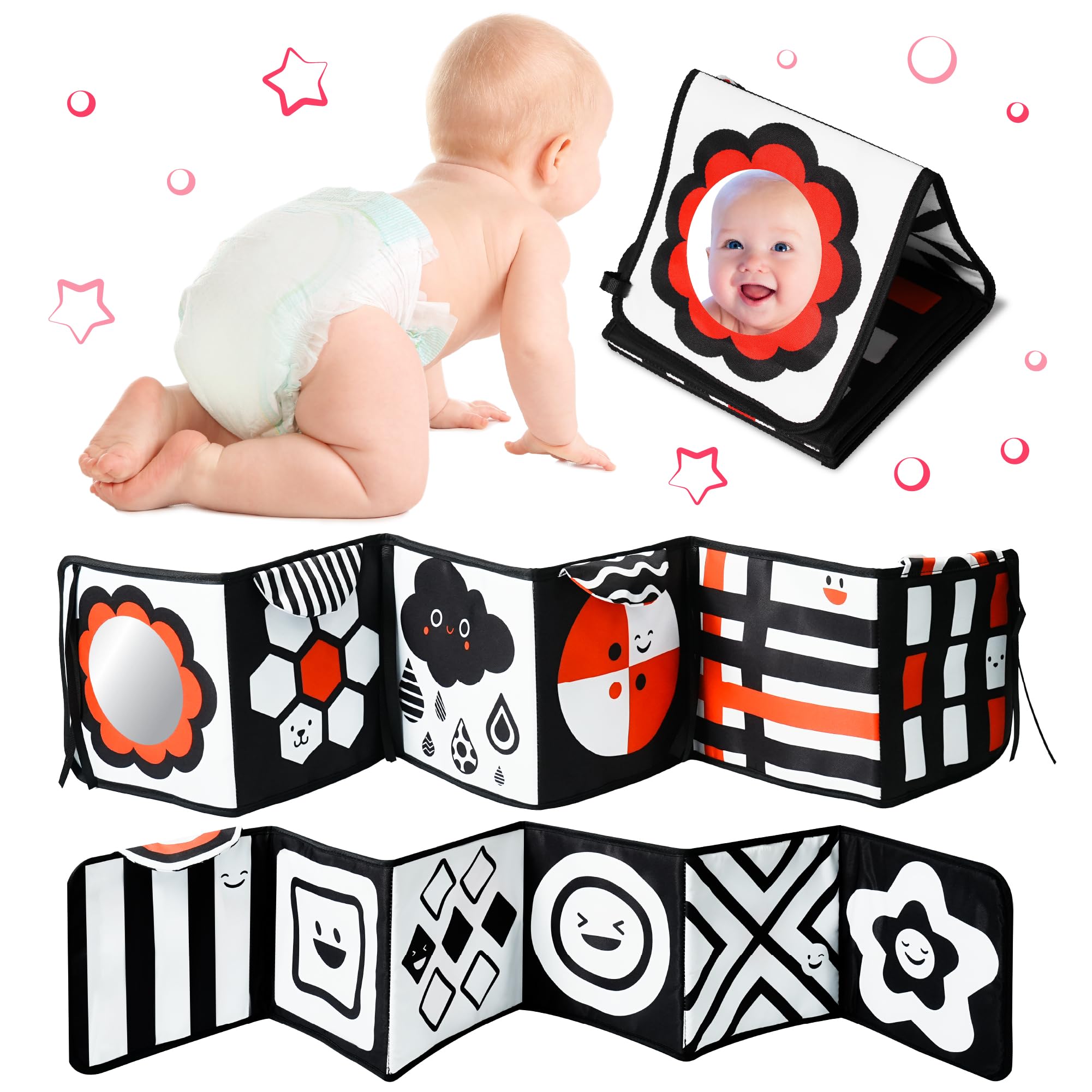 Buy Buauty Baby Toys 0 6 Months Black And White High Contrast Baby Books Sensory Toys Early Education Infant Tummy Time Toys Car Seat Stroller Infant Toys Boys Girls Newborn Gift 0 3 6 12 18 Months