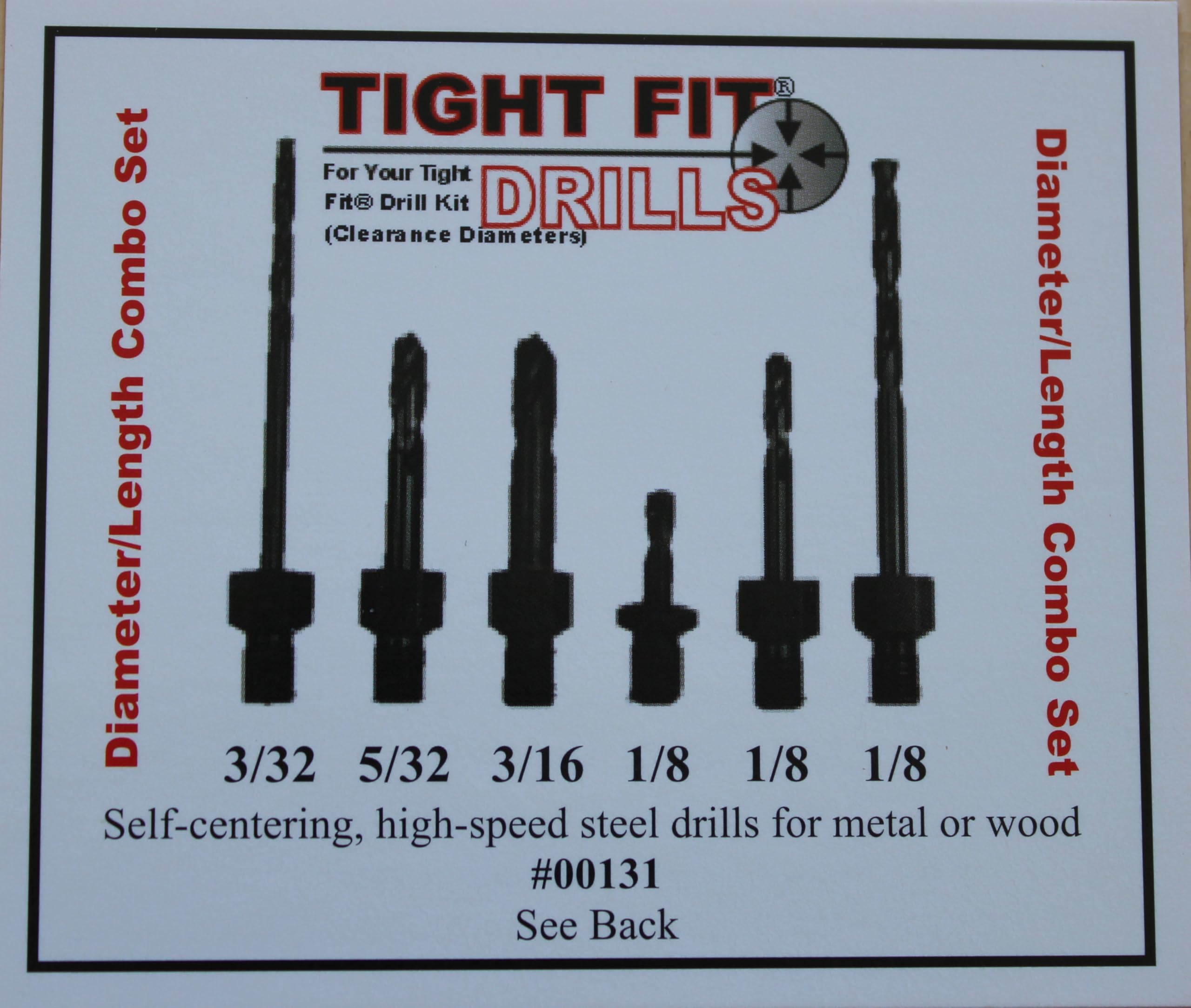 Drill Bits Short Length Threaded Shank, Combo Series Drill Bit Set 1 Tight Fit Tools 00131
