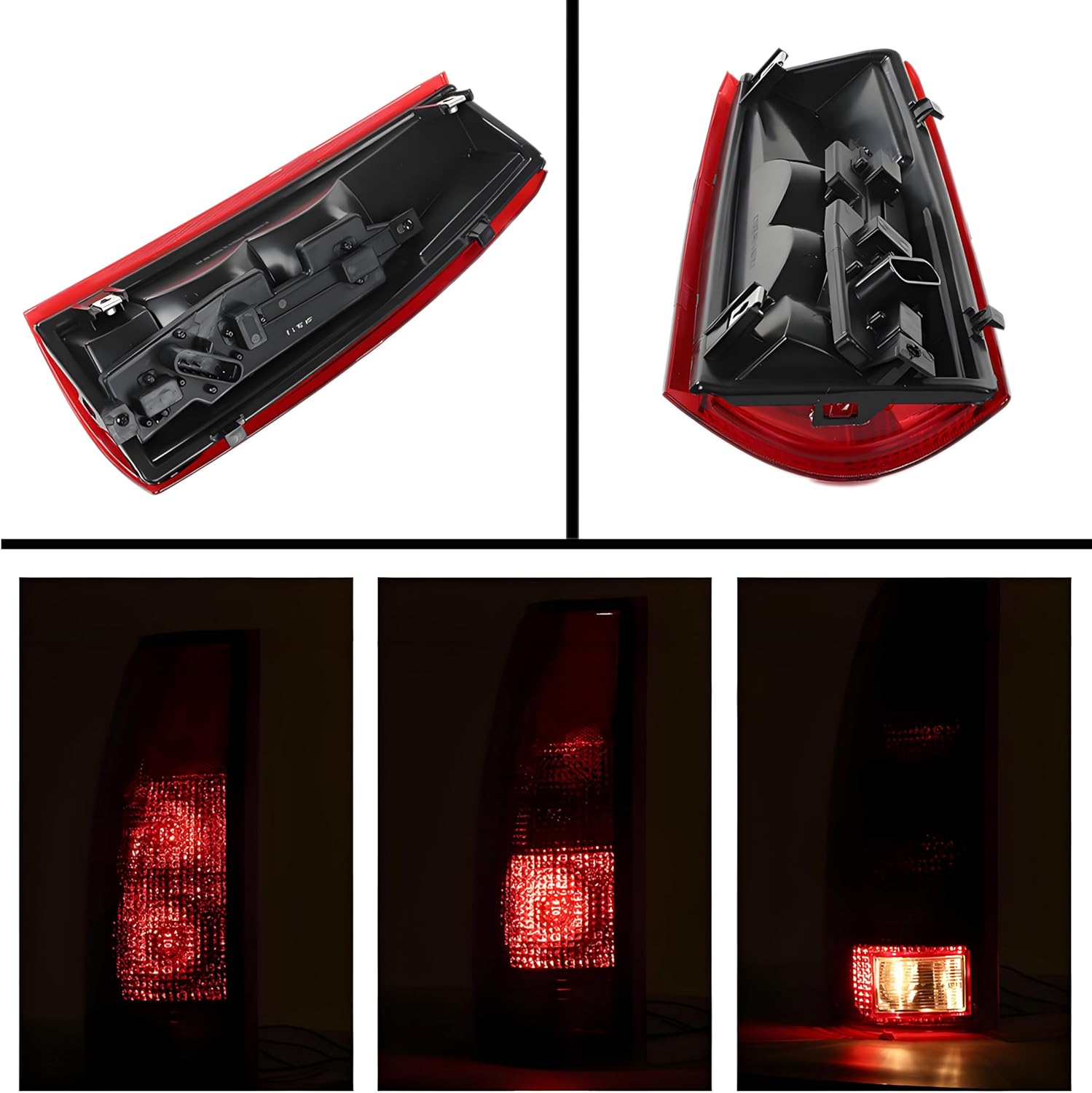 Tail Light Assembly Compatible With 1988-1999 Chevy GMC Silverado Sierra C/K 1500 2500 3500 Suburban Tahoe Yukon Full-Size Blazer Rear Brake Lamp Taillights, Replace OE# GM2800104, GM2801104