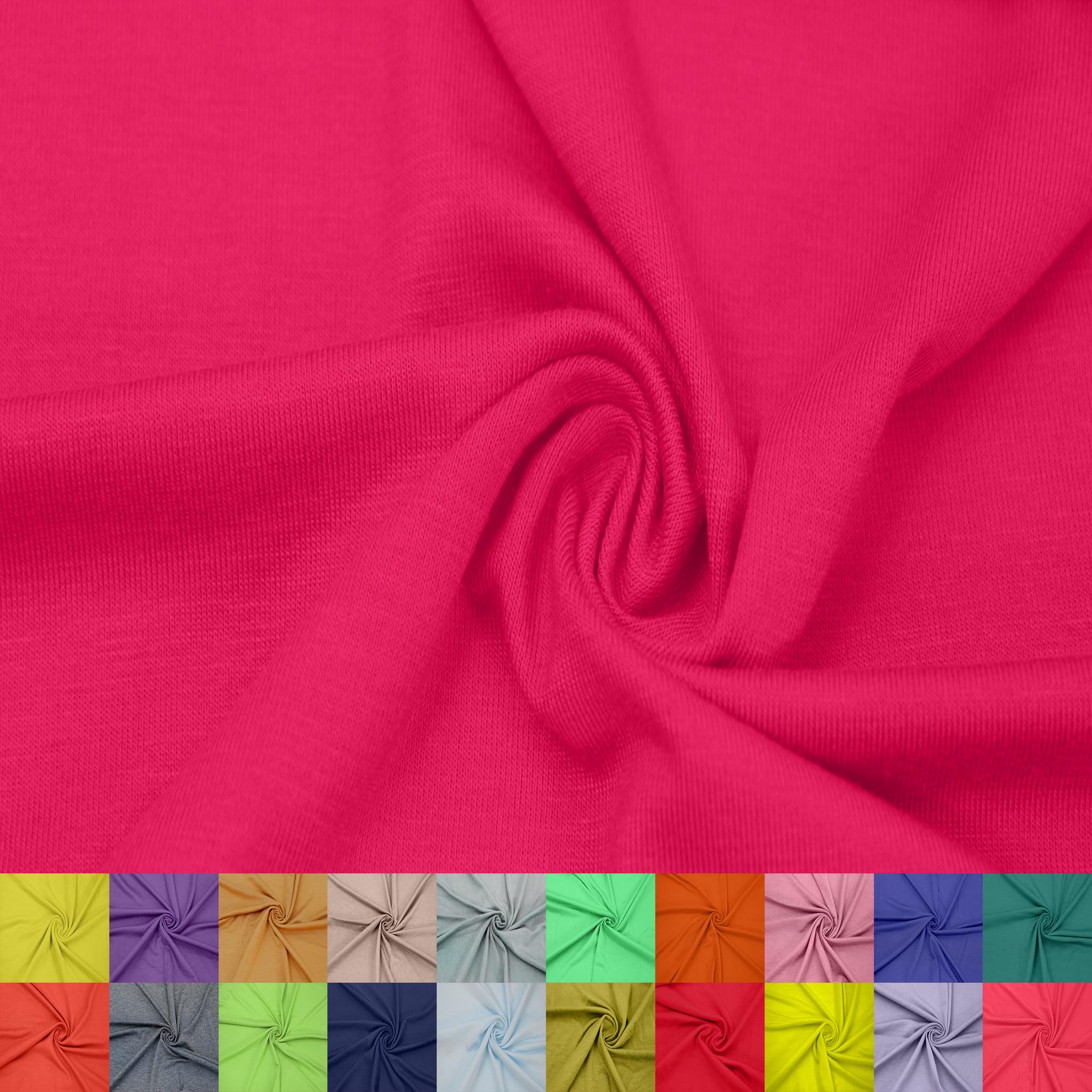 60" Wide Rayon Spandex Jersey Knit Fabric by The Yard - 4-Way Stretch, 200GSM, Medium Weight -Soft & Breathable - Apparel, Accessories, Maternity & Decorations — view 115