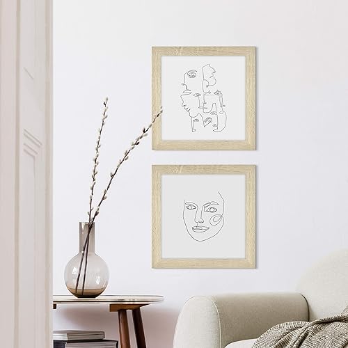 Vista 88 de MCS Studio Gallery - Portarretratos de textura de madera, negro, 10 x 10 pulgadas, para colgar y soporte posterior, marco cuadrado para fotos