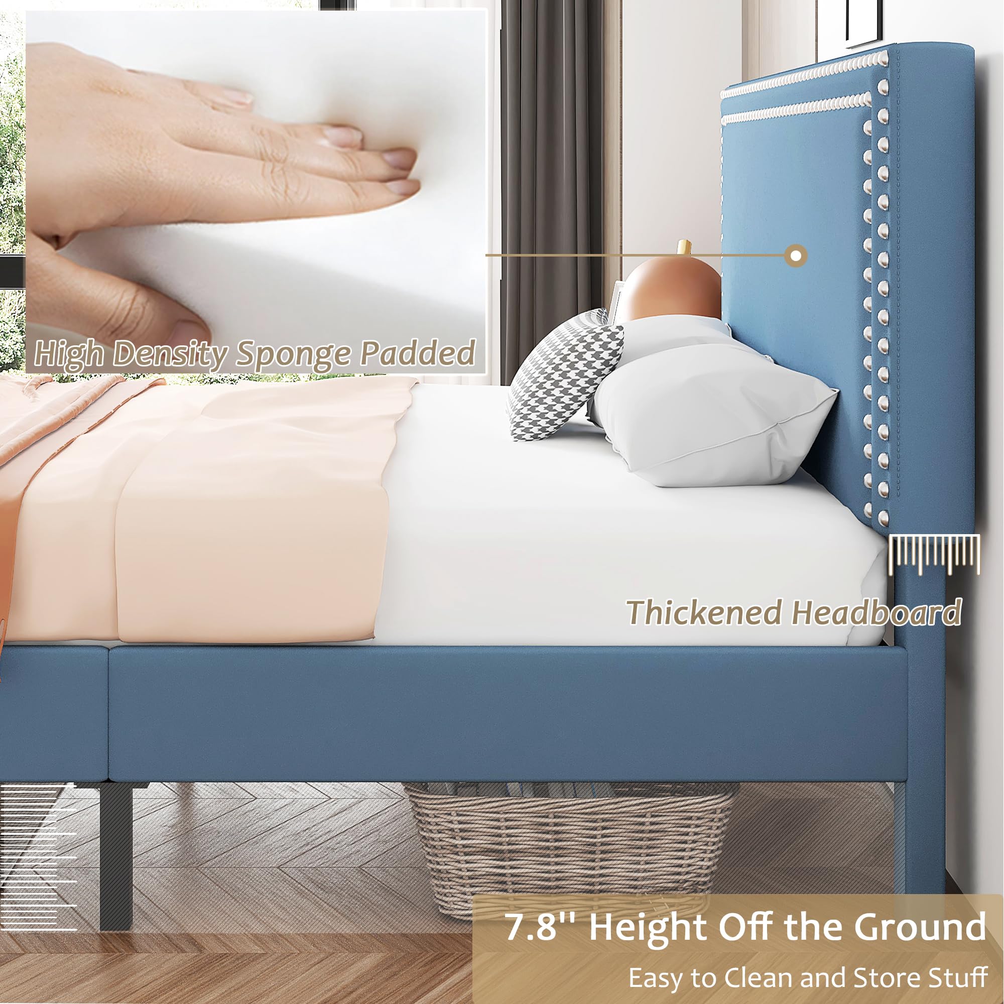Snapklik.com : VECELO Full Size Bed Frame