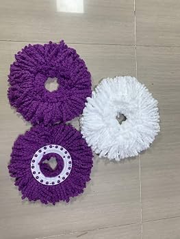 Lot De 5 Têtes De Rechange Microfibre Pour Serpillière Rotative 360° - 5 Couleurs, Super Absorbantes Et Universelles