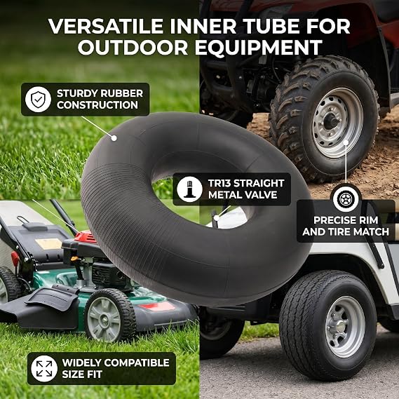18x8.50/9.50-8 Inner Tube TR13 Straight Valve Stem Replacement for Lawn Mower Tractor ATV Cart with 18x6.50-8 18x7.50-18x8.50-18x9.50-20x8- Tire Sizes