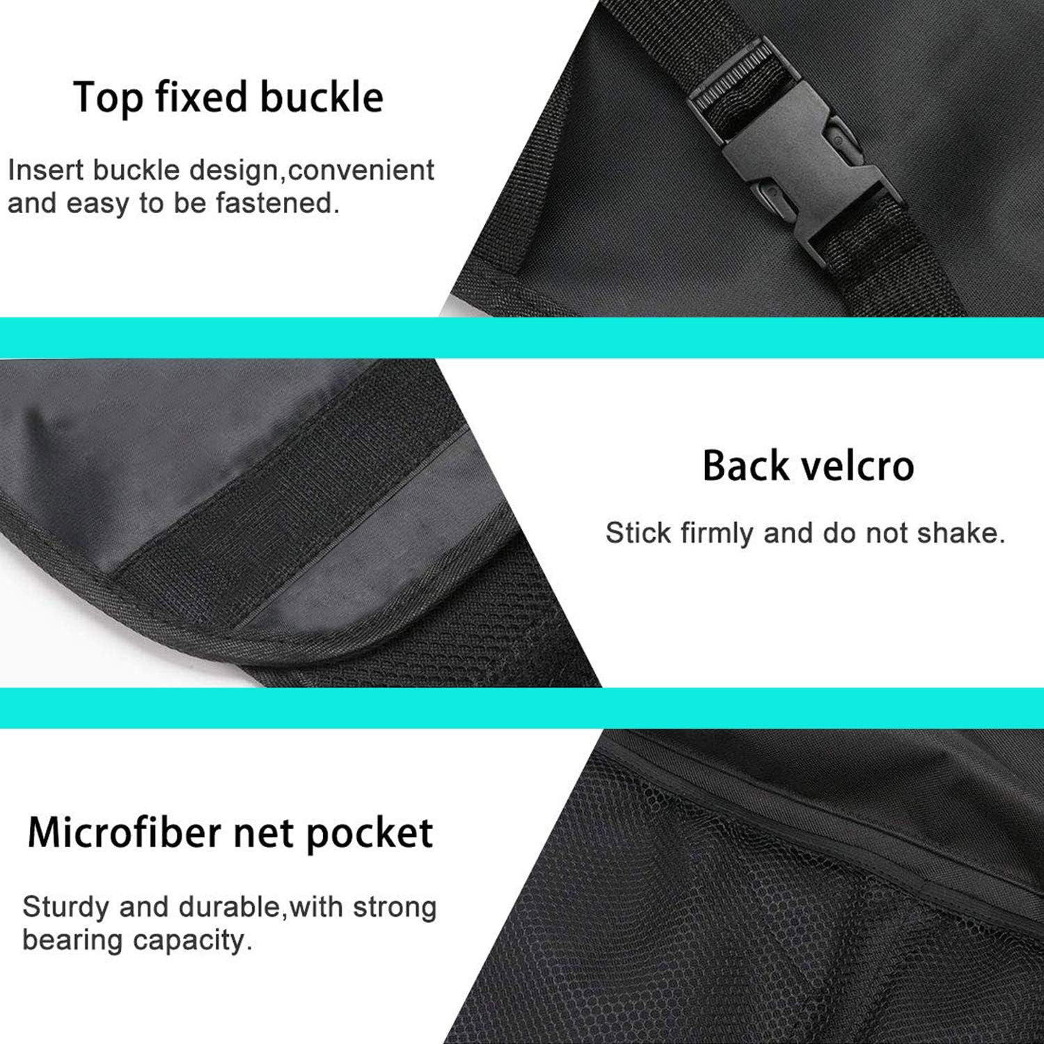 Backseat Trunk Organizer,Car Seat Back Storage,Space Saving with Cargo Net Design 4 Pockets,Bag Back Seat Organizer for Kids, Multipurpose Cargo Accessories SUV & Car Organizer,Black