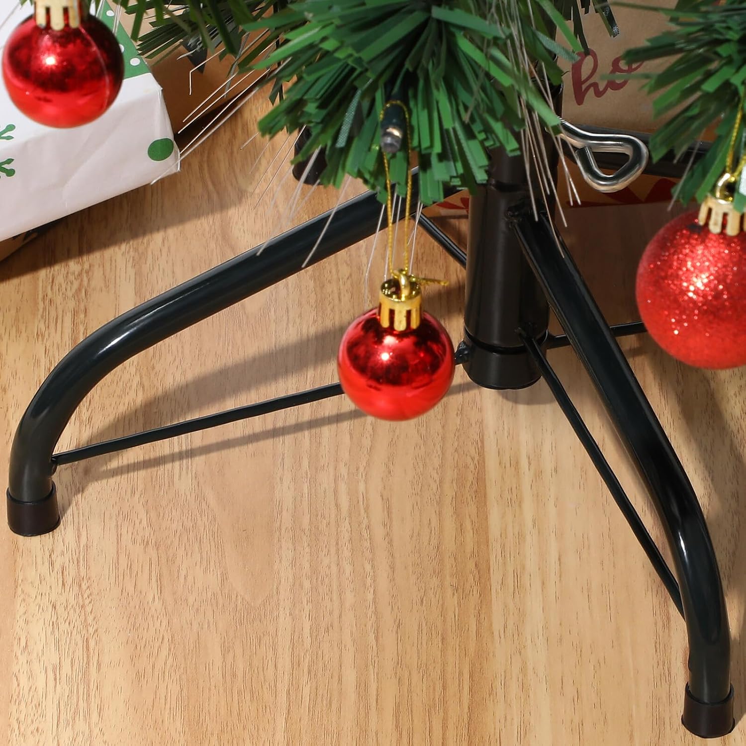 Artificial Christmas Tree Bracket Stand 1.9cm Metal Painted Holder Base 40cm Xmas Tree Rack for Indoor Seasonal Décor