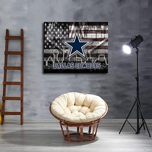 Miniatura 4 de Póster de fútbol americano de la ciudad de Dallas con impresiones artísticas deportivas para pared, decoración de sala de estar, póster para
