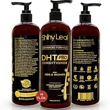 Shiny Leaf Hair Loss Conditioner for Women & Men - DHT Blocker Included, Paraben & Sulfate Free Biotin Conditioner, Thickening Formula for Thinning Hair, Safe for All Hair Types - USA Made, 16oz