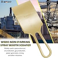 Vista 6 de WEDO Raspador de cabina de pulverización sin chispas de 9 pulgadas de longitud, raspador de cabina de pulverización de seguridad sin chispas, bronce