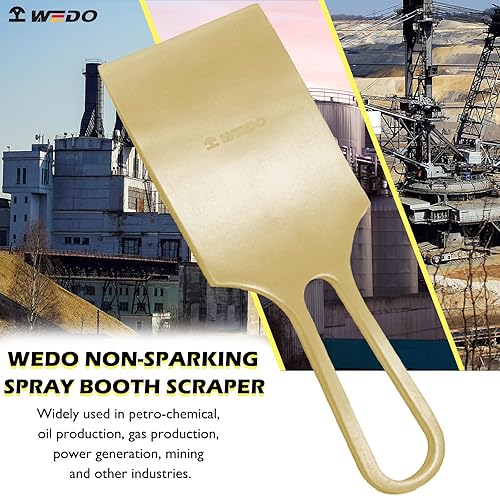 Miniatura 6 de WEDO Raspador de cabina de pulverización sin chispas de 9 pulgadas de longitud, raspador de cabina de pulverización de seguridad sin chispas, bronce