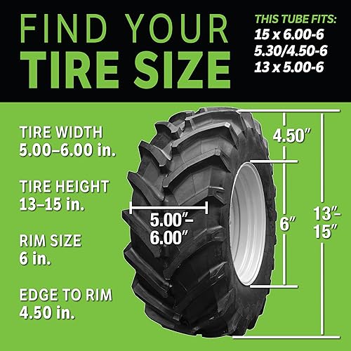 Miniatura 5 de Slime Tubo interior 30014 para montar en cortacésped cuatrimotos tractores y otros equipos de granja extra fuerte incluye sellador autosellante