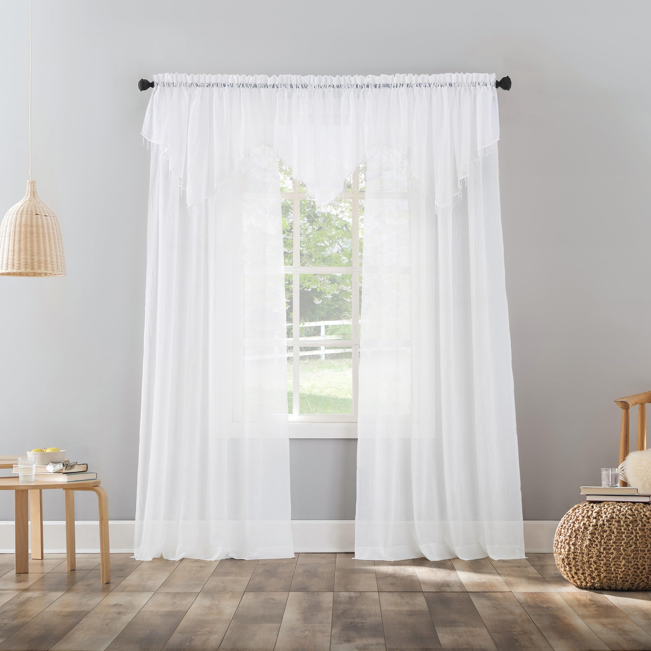 Amazon.com: No. 918 Erica Crushed Sheer Voile Rod Pocket Curtain