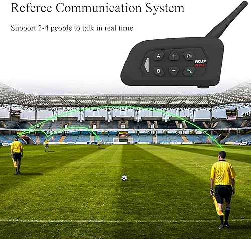 Miniatura 2 de MIMIRACLE Auriculares de árbitro, sistema de comunicación de árbitro con auriculares, intercomunicador Bluetooth de emparejamiento simple para