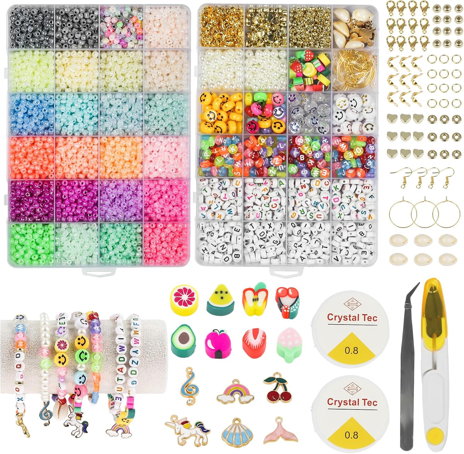 500 Perline Pony Color Terra: 6x9 Mm, Foro 4 Mm, Per Creare Gioielli, Bracciali E Collane. Miscela Unica Di Colori.