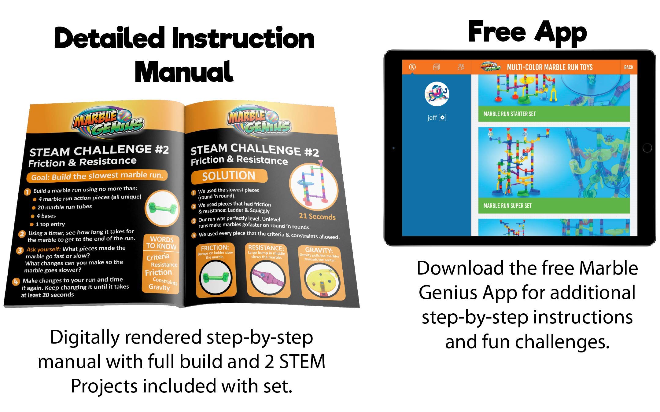 Buy Marble Genius Glow Marble Run Super Set 200 Complete Pieces