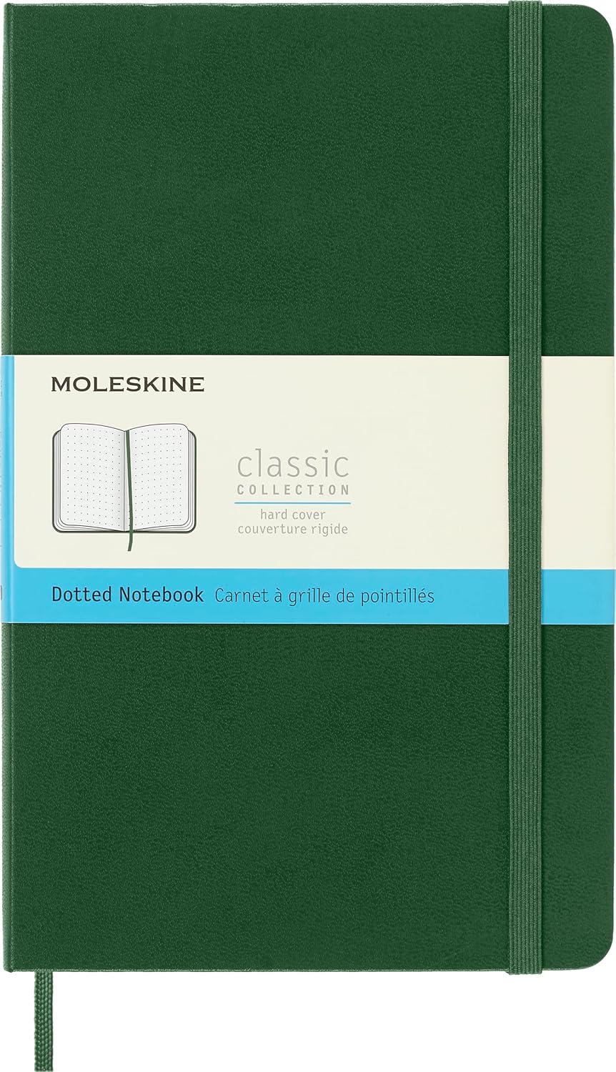 Moleskine Classic Hard Cover Notebook Dot Grid Large Myrtle