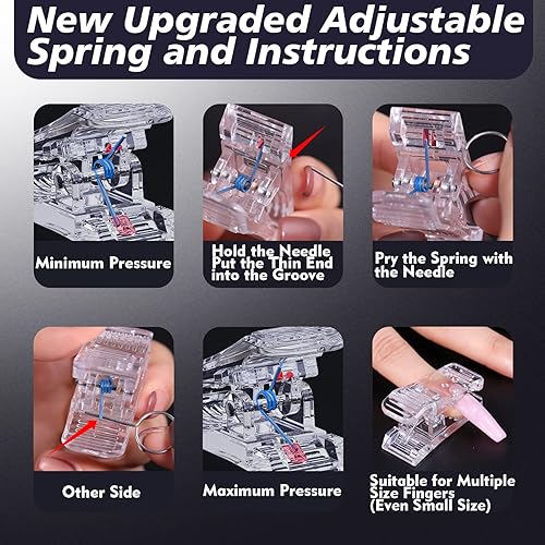 Miniatura 10 de 10 clips de punta de uñas gel de extensión de uñas de construcción rápida para kit de uñas puntas de uñas postizas y formas dobles herramientas de