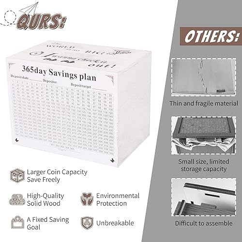 Miniatura 8 de Alcancía para adultos alcancía de dinero Adecuado para viajes de luna de miel fondos universitarios fondos de automóvil Ayuda a presupuestar y