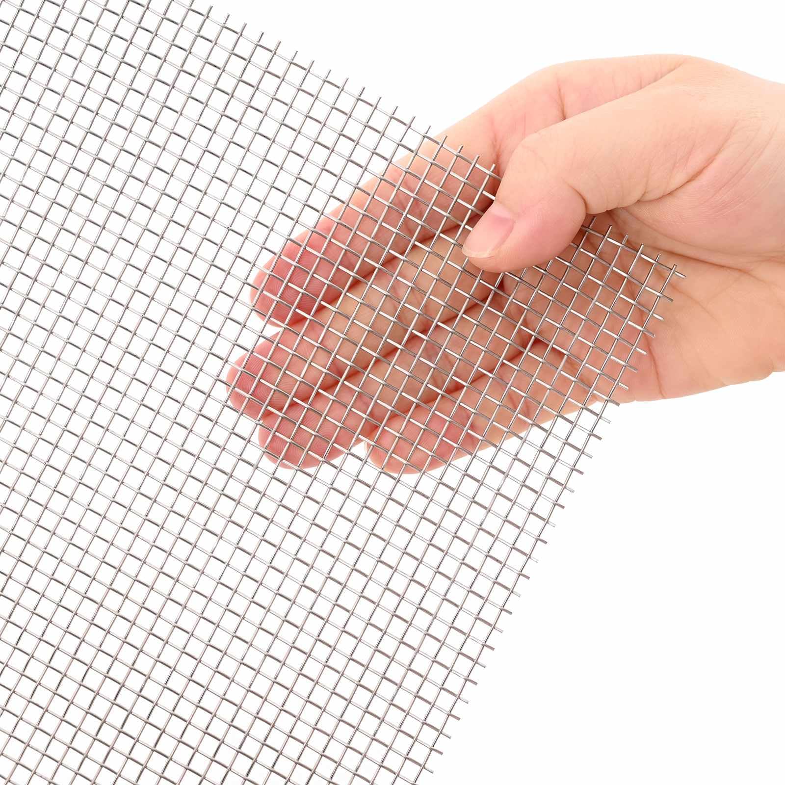 Pantalla de malla de acero inoxidable de 80 x 200 cm con 6 malla, plateada, resistente a la corrosión, ideal para valla de jardín, privacidad, recinto para animales, proyectos de bricolaje