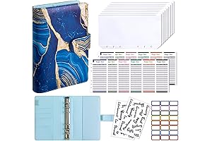 sooez Compact Budget Binder with Zipper Envelopes & Expense Sheets for Astute Budgeting
