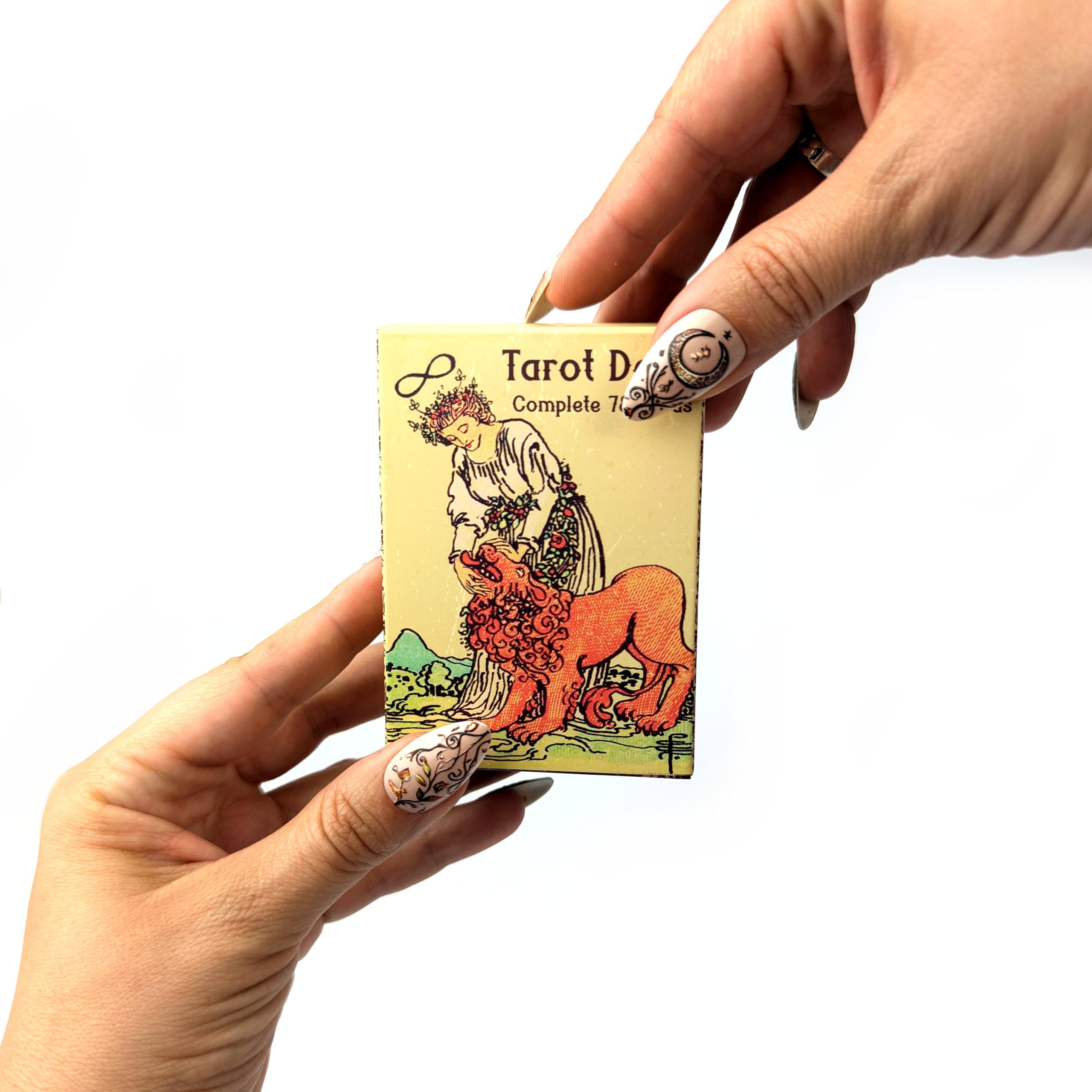 Witchy Cauldron Mini Tarot Cards Deck with Guidebook – Pocket Size Small Tarot Deck, Classic Rider Waite Imagery, 78 Cards, Playing Card Size, Linen