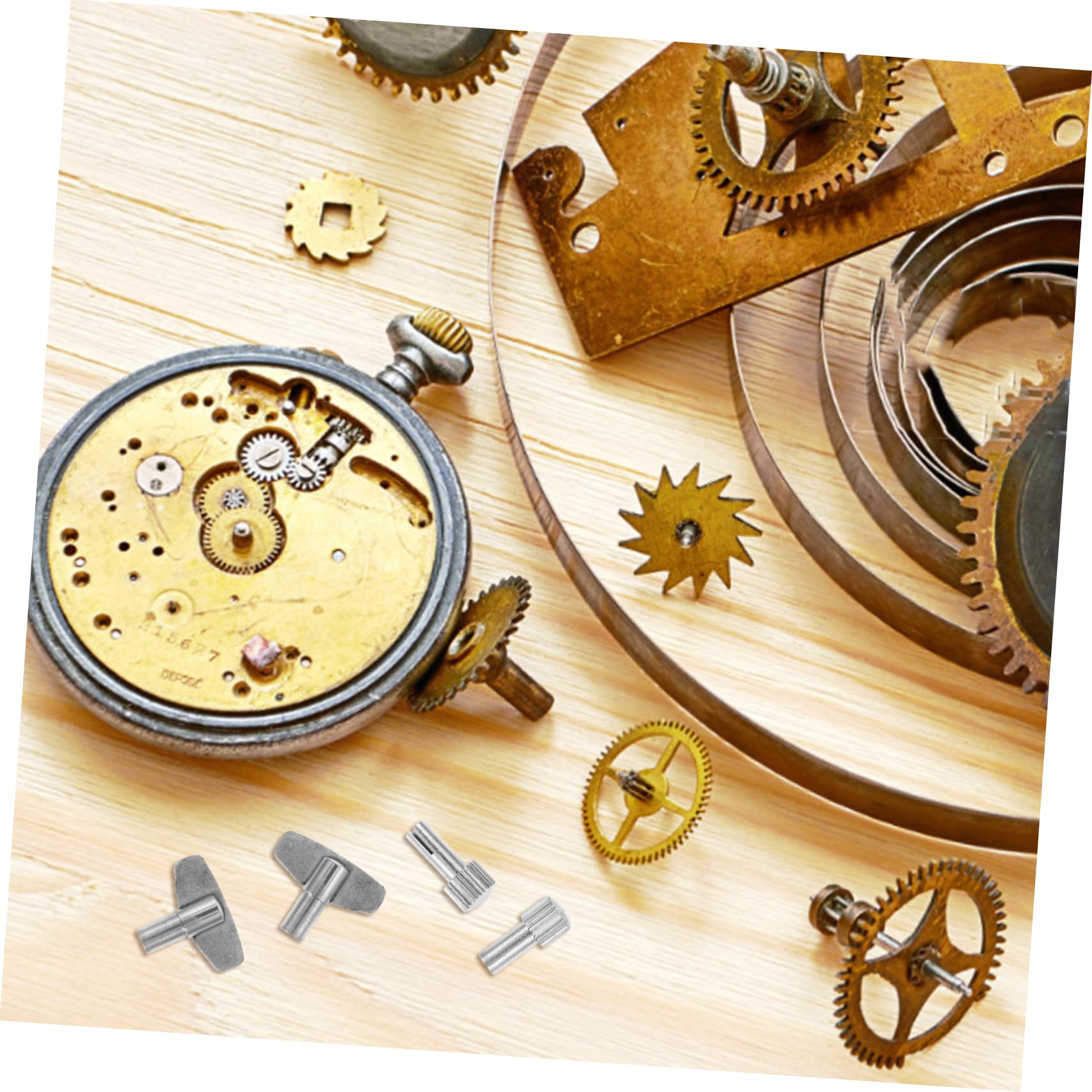 Amosfun 5 Juegos Accesorios Para Despertadores Mecánicos. Un Accesorios Reloj De Perillas Herramienta Llaves De Cuerda Del Reloj Bobinados De Relojes Profesionales Metal