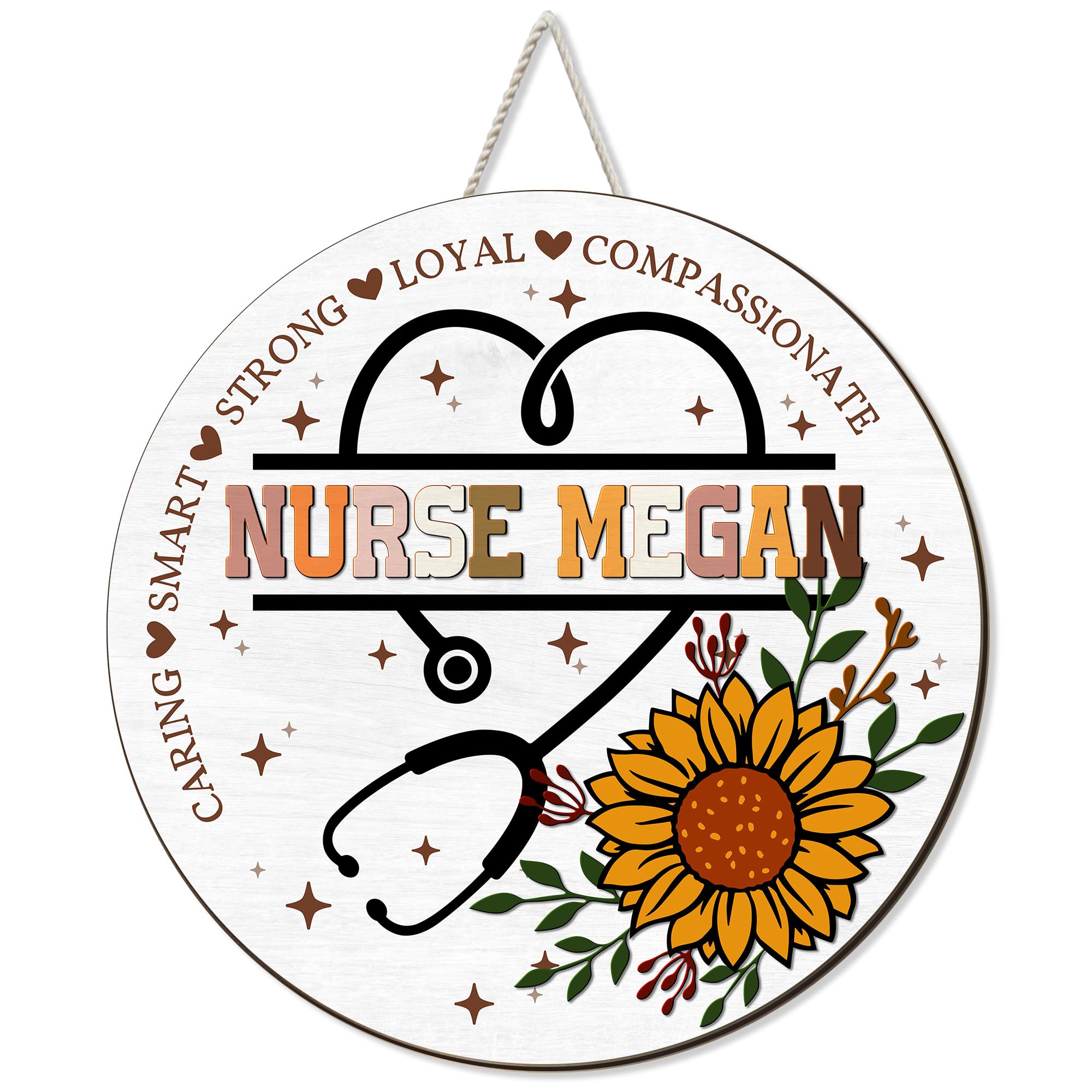 Personalized Nurse Door Hanger - Gift for New Nurse, Nurse Door Sign, RN Wooden Door Sign Gift, Nurse Decor, Nursing Grad Gift, Health Room Decor