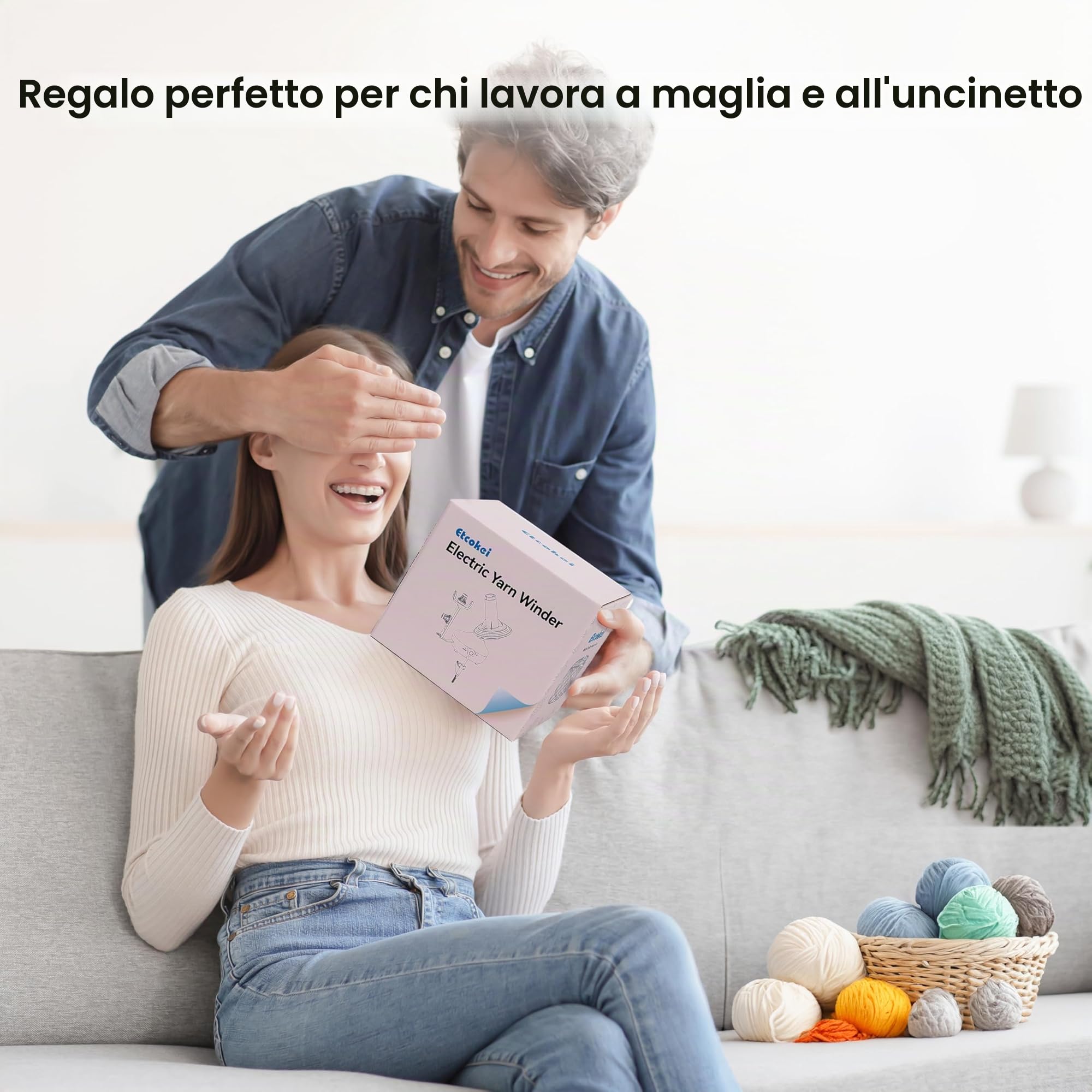 Avvolgitore di filati, avvolgitore elettrico di gomitoli per l'uncinetto, avvolgitore compatto di torte di filati con forte tensione a velocità costante, avvolgitore automatico di lana