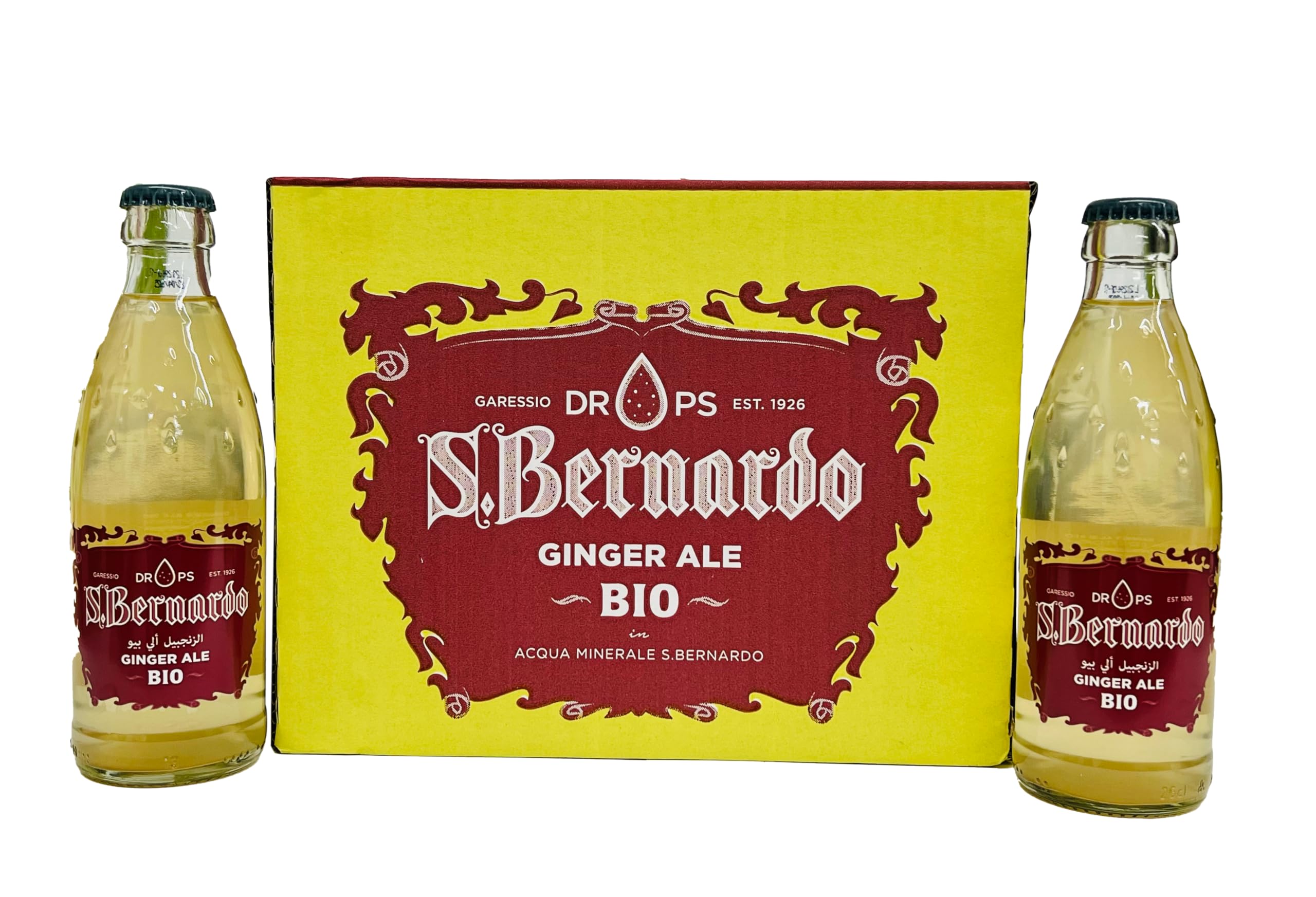 S.BERNARDO‎San Organic Drink 260ml | Natural Organic Juice| Ginger Ale | Pack Of 260ml x 12