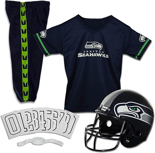 Miniatura 95 de Franklin Sports - Conjunto de uniforme de la NFL para niños y niñas; uniforme de fútbol americano juvenil, incluye casco, camiseta y pantalones