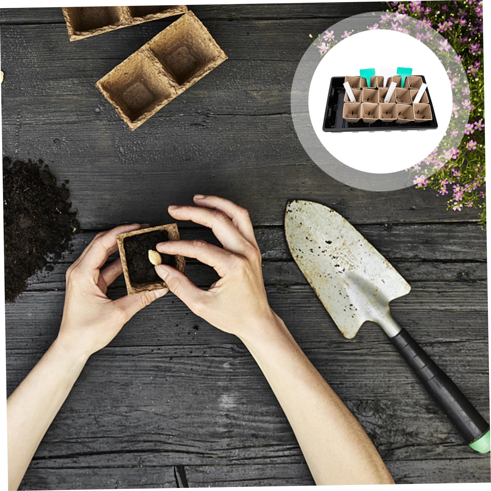 Kisangel Contenitori Di Torba Biodegradabile Per Avvio Di Piante Kit Di Contenitori Per Vivai Vasi Per Principianti Forniture Per Vivai Piccoli Vasi Per Incubazione Di Piante