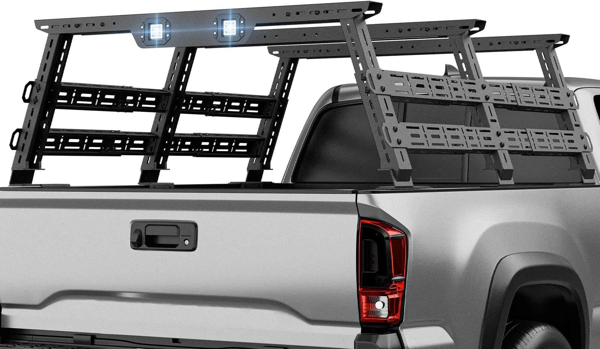 Truck Cargo Rack Adjustable 16.8-25" High Bed Racks Cargo Carrier Compatible with Toyota Tacoma/Tundra/Titan/Frontier/Gladiator JT/Ford F-Series/Silverado/Sierra/Dodge Ram
