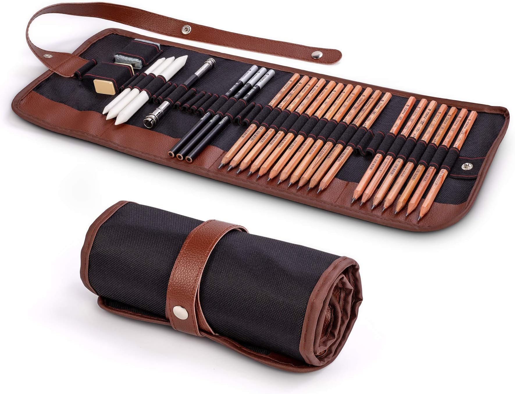 Cooja Drawing and Sketching Set, Drawing Material Kit Artist for Drawing, Art Supplies with Sketching Graphite Pencils & Charcoal Pencils for Kids, Adults Professional, 29 Pieces