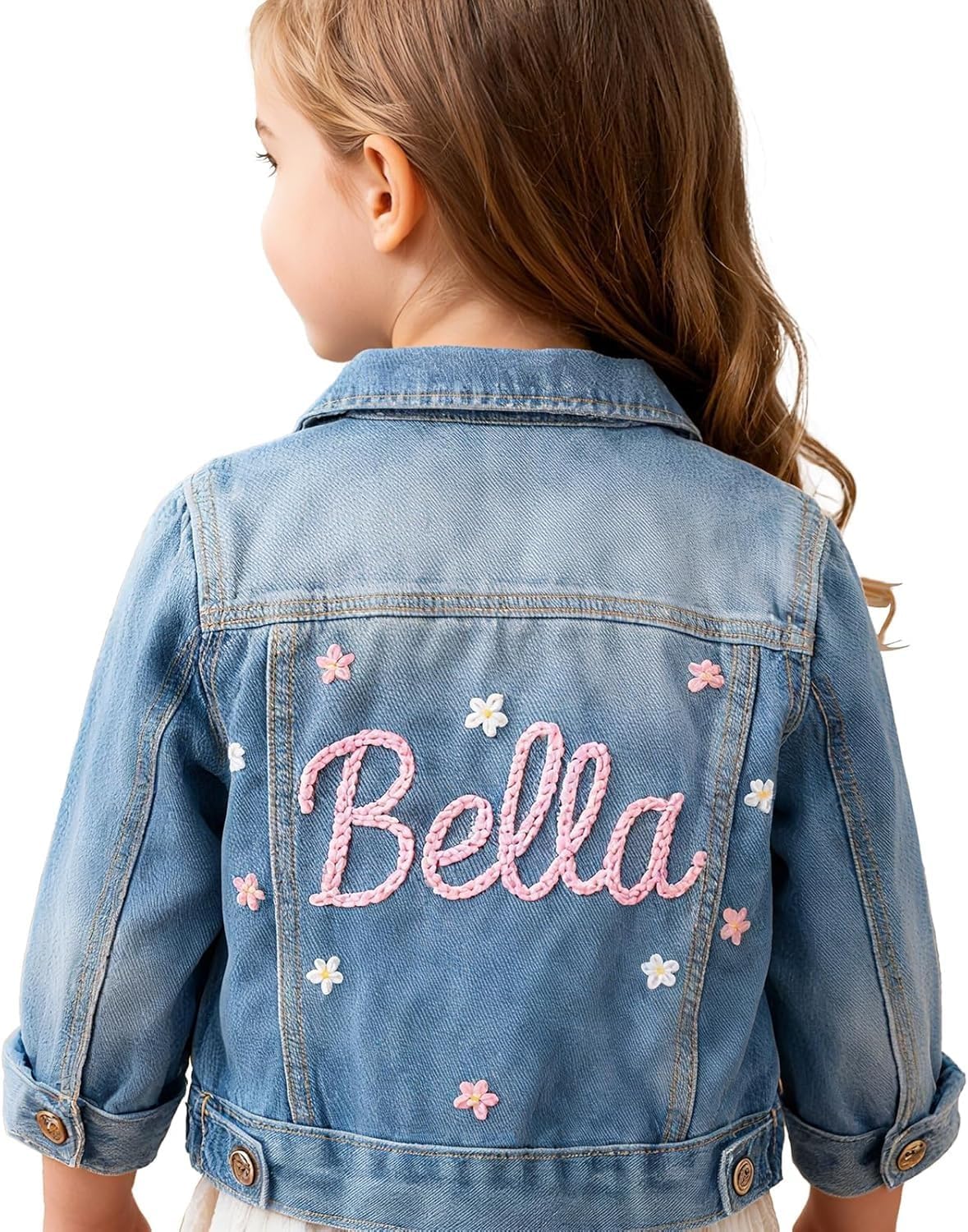 Personalized Toddler Denim Jacket - Custom Embroidered Name, Unisex for Baby Girls & Boys - Image 4